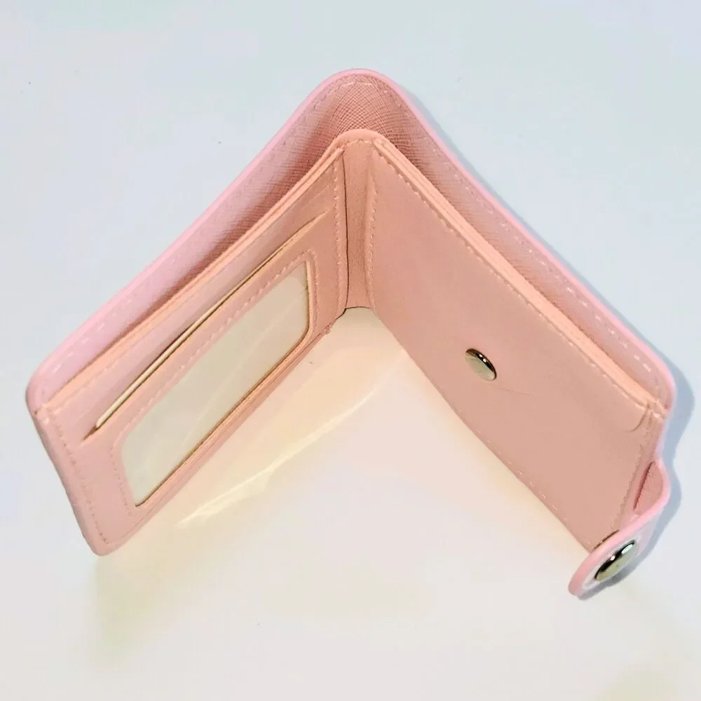 HELLO KITTY Wallet Kawaii Accessory Compact ID Window Button Closure NEW NWT